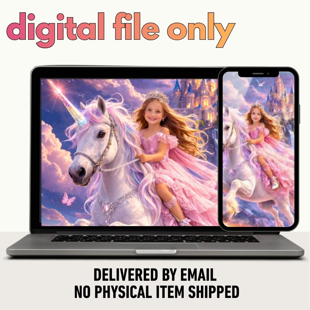 Fairy Dust Unicorn Princess Portrait