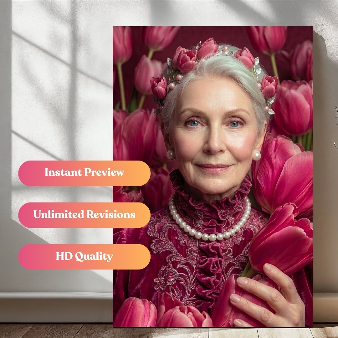 The Blossom Crown Queen Portrait