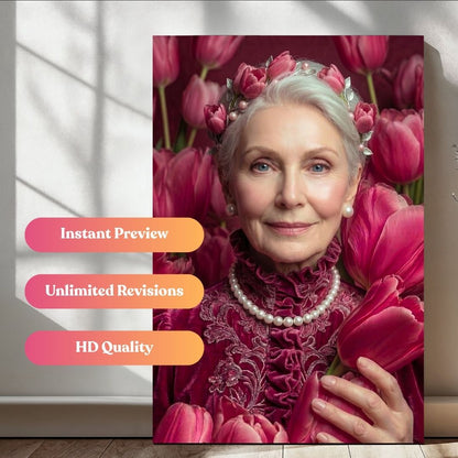 The Blossom Crown Queen Portrait