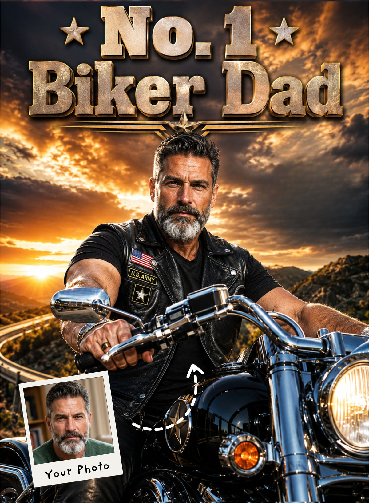 Ride Loud, Dad Proud Portrait