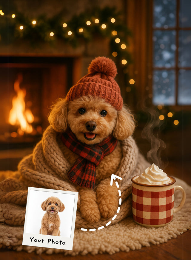 Pet in a Blanket Portrait