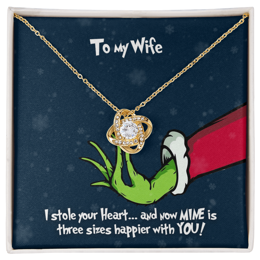 To My Wife Grinch Love Knot Necklace