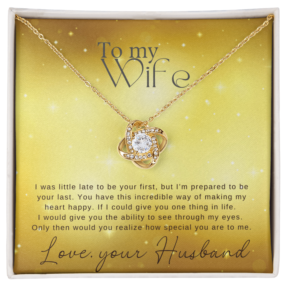 To My Wife Love Knot Necklace