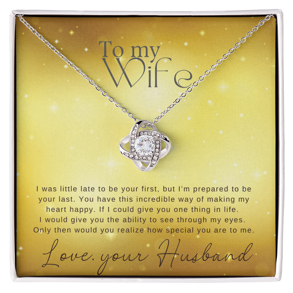 To My Wife Love Knot Necklace