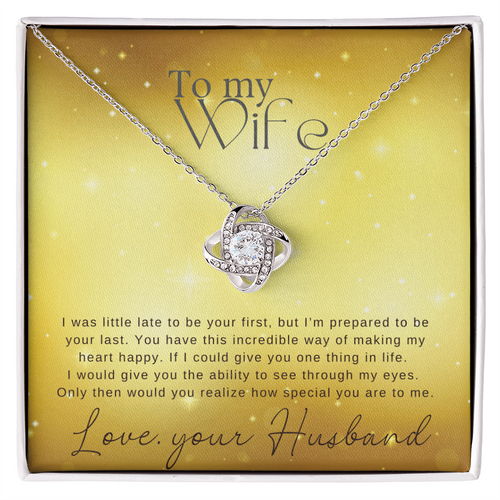 To My Wife Love Knot Necklace
