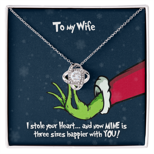 To My Wife Grinch Love Knot Necklace