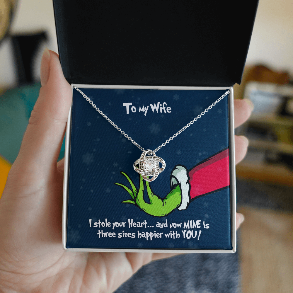 To My Wife Grinch Love Knot Necklace