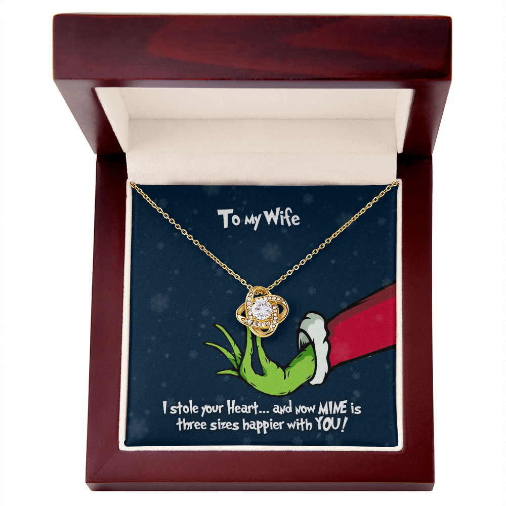 To My Wife Grinch Love Knot Necklace