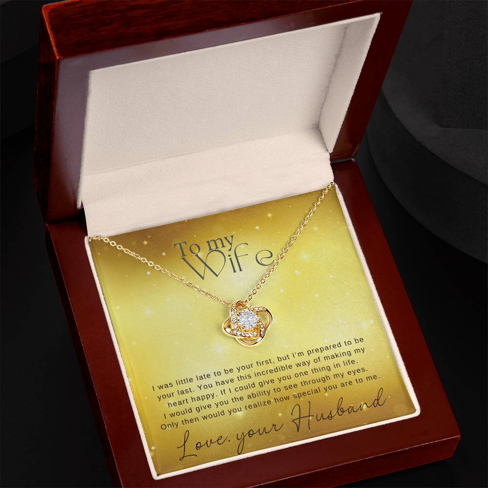 To My Wife Love Knot Necklace