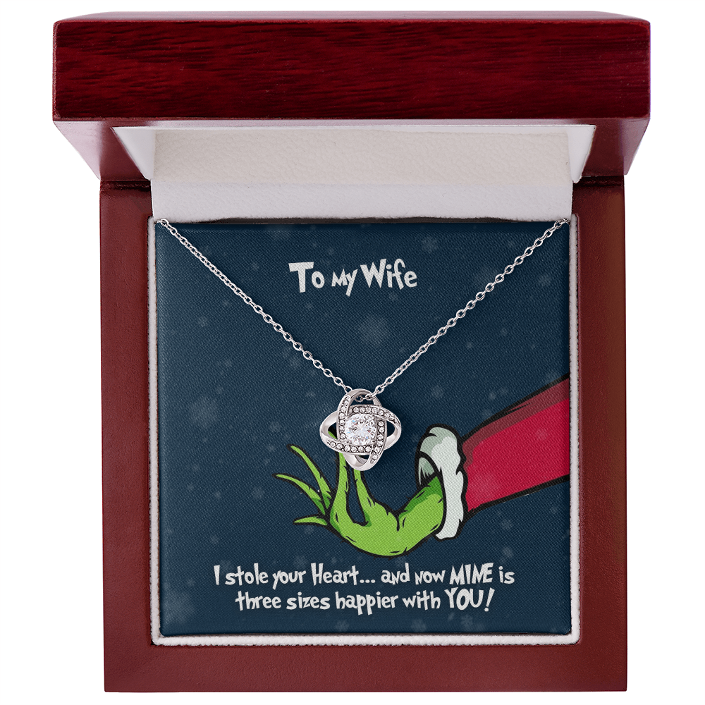 To My Wife Grinch Love Knot Necklace