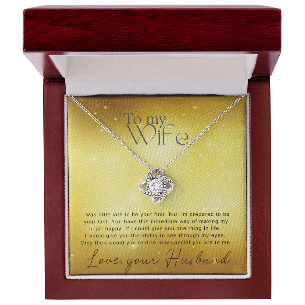 To My Wife Love Knot Necklace